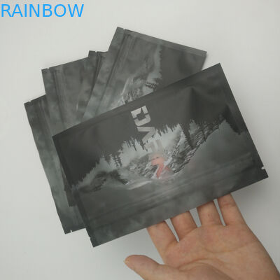 Clear Front Back Window Heat Sealed Smell Proof Resealable Zip lock Packaging Mylar Food Storage Three Side Seal Doypack