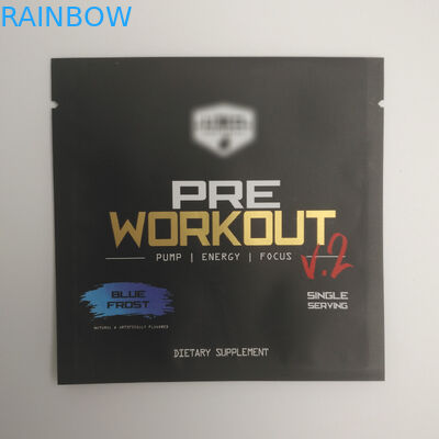 Gold Printed Cosmetic Sealed Bag Small Size Sachet Aluminum Foil Plastic Snack Heat Seal Three Side Seal Bags