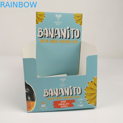 Custom Folding Cardboard Carton Tear Away Display Box,Corrugated Cardboard PDQ Counter Retail Snacks Paper Packaging Box