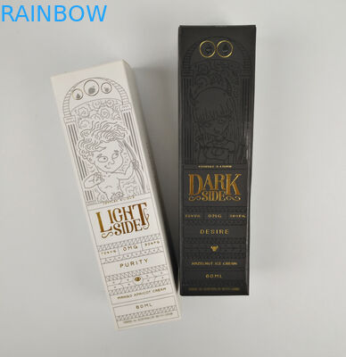 Custom Wholesale Foldable Small Black Luxury Hot Stamping Gold Foil Gift Cosmetic Packaging Paper Box