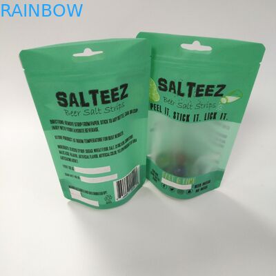 Clear Window CMYK 100mic Stand Up Zipper Pouch With Zipper