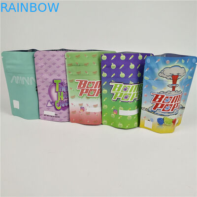 Resealable 3.5g Mylar Smell Proof Bags Heat Seal CMYK