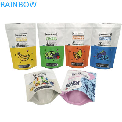 CMYK Mylar Weed Plastic Pouches Packaging Edible Gummy VMPET