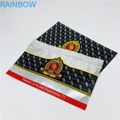Custom Smell Proof Aluminum Foil  Packaging Plastic Bags For Hemp Cigar Smoking Leaf Blunt Wraps