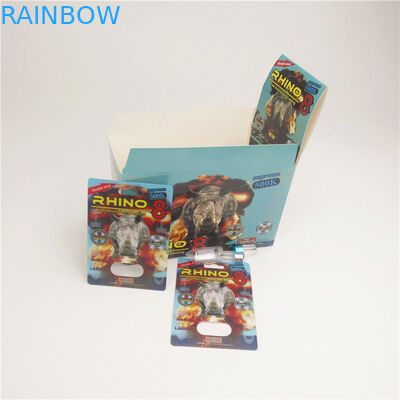 90mic Sexual Pills Blister Paper Cards For Rhino Magnum