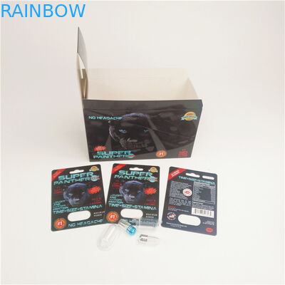 Gravure 90mic Sexual Pills 3D Card 200mic Rhino Magnum 500K Blister Card