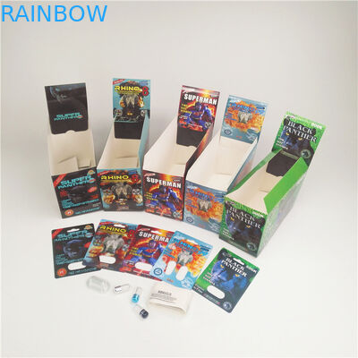 Gravure 90mic Sexual Pills 3D Card 200mic Rhino Magnum 500K Blister Card