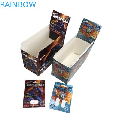 Hologram SGS Sex Pill Blister Card 500k 3D Blister Paper Card With Display Box