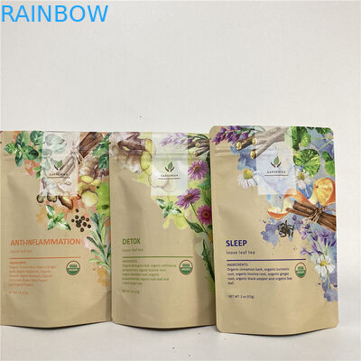 Cmyk  1.2C MPET Stand Up Zipper Pouch 1.5C PA For Tea / Coffee