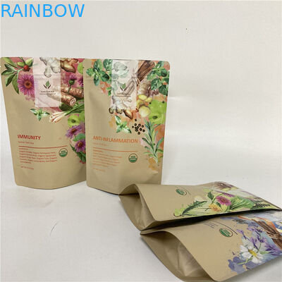 Cmyk  1.2C MPET Stand Up Zipper Pouch 1.5C PA For Tea / Coffee