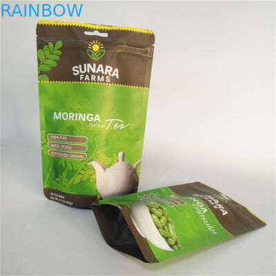 Laminated Film VMPET SGS Resealable Food Packaging Bags 110mic For Tea / Nuts