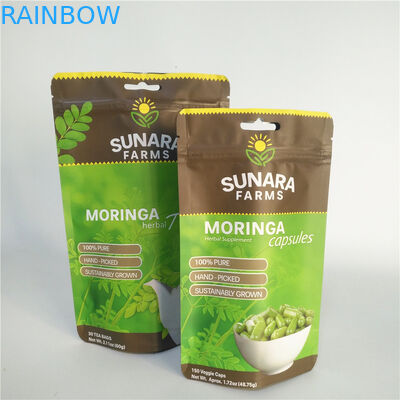 Laminated Film VMPET SGS Resealable Food Packaging Bags 110mic For Tea / Nuts