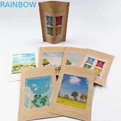 Corn Starch SGS MOPP 50mic Fruit Paper Packaging Bag PLA Lined