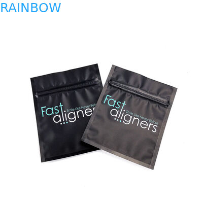 Invisible Aligners CMYK MOPP Reusable Mylar Bags 120mic With Clear Front Window