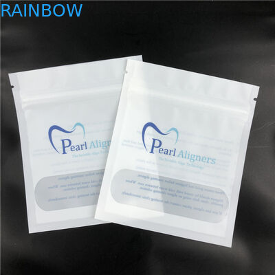 Invisible Aligners CMYK MOPP Reusable Mylar Bags 120mic With Clear Front Window