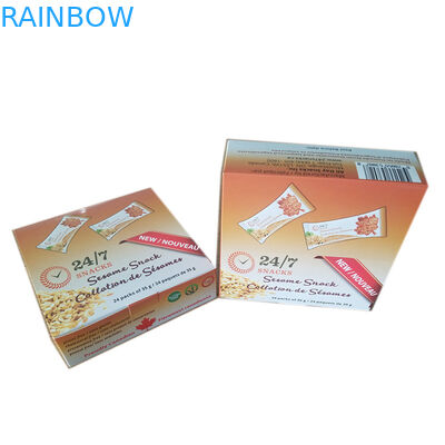 Snack ISO CMYK Display Paper Packaging Box 350G Ivory Board vmpet