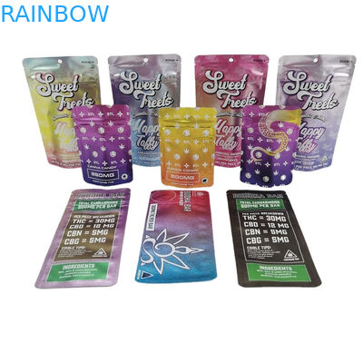 SGS 120mic MOPP Children Resistant Mylar Bag 500mg VMPET Candy Edibles