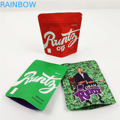 FSC BSCI CMYK Cookie Smell Proof Bag 3.5g CBD Mylar Packaging Pouches