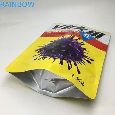 Stand Up Compound Laminated Aluminum Foil Whey Protein Powder Food Storage Packaging Bags Ziplock 1kg Food Powder Bags