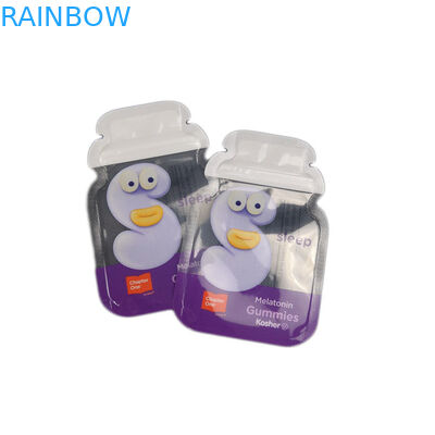 Cb Custom Shape 3 Side Seal Foil Packaging Gummy Candy Flat Bag Custom Plastic Pouches Packaging Zip Lock Bag