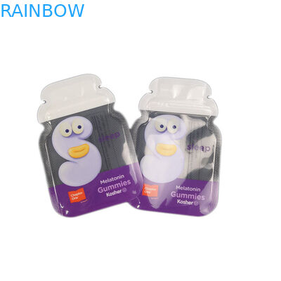 Wholesale Irregular Shape Plastic Ziplock Custom Logo Cb Edible Gummy Bags Pouches Packaging