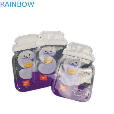 Wholesale Irregular Shape Plastic Ziplock Custom Logo Cb Edible Gummy Bags Pouches Packaging