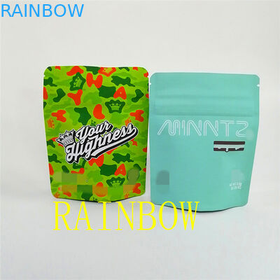 3.5g Soft Touch Black Matte Child Proof Zipper Packaging Bag/Weed Stand Up Pouch Packaging Bag