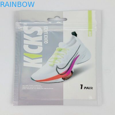 Reusable Plastic Mini Zipper Pouch Shoe Pad Packaging Bags Three Side Seal Bag For Shoelaces