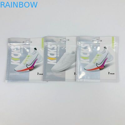Reusable Plastic Mini Zipper Pouch Shoe Pad Packaging Bags Three Side Seal Bag For Shoelaces