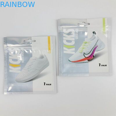 Reusable Plastic Mini Zipper Pouch Shoe Pad Packaging Bags Three Side Seal Bag For Shoelaces