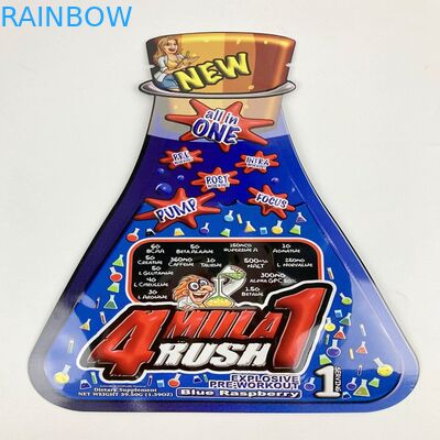 Digital Printing Custom Shape Small Plastic Flat Bags CBD Gummy Candy Snack Pouch Peanut Butter Sachet