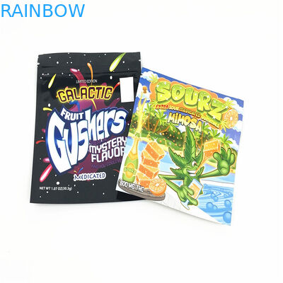 FDA VMPET 3.5g Child Proof Mylar Bag Gummy Candies 110mic Weed Edible Bag