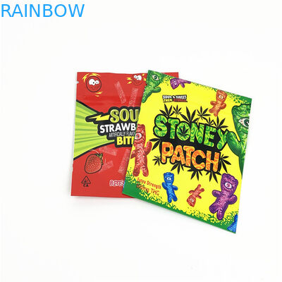SGS 120mic Gravure Mylar Packaging Bag Edible Flavor Sour Belts CMYK Pantone