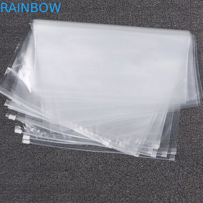 VMPET CMYK Transparent Garment Zipper Bag PVC CPE Slider Zipper Bags