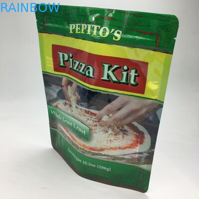 MOPP VMPET 296g Stand Up Ziplock Pouch Grain Crust Pizza Kit 10.5oz