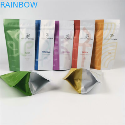 Food Powder Doypack Bags Herbal Incense Packaging AL 0.7C Herbal Stand Up Pouch