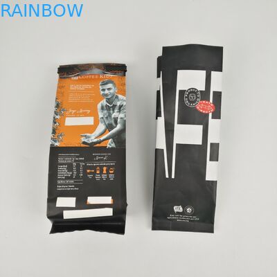 200mic CMYK Flat Bottom Packing Bag SGS 12C PE Side Gusset Zipper Bag