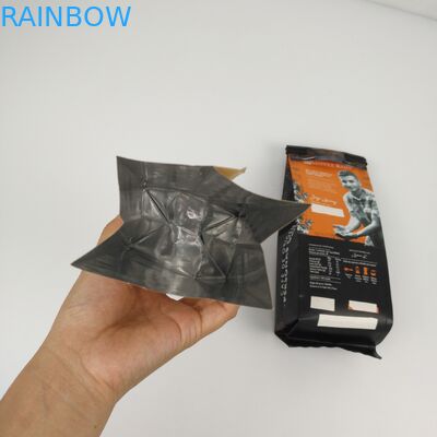 200mic CMYK Flat Bottom Packing Bag SGS 12C PE Side Gusset Zipper Bag