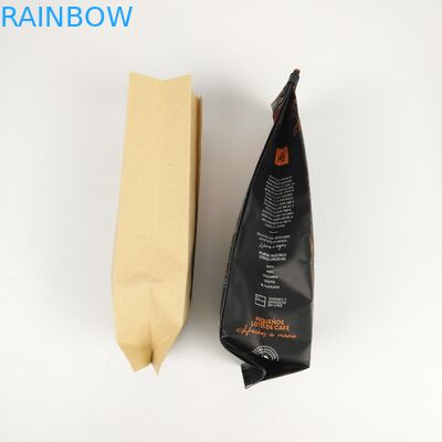 200mic CMYK Flat Bottom Packing Bag SGS 12C PE Side Gusset Zipper Bag