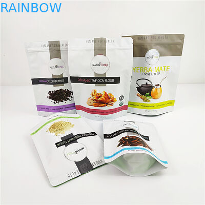 100mic CMYK Plastic Packaging Pouches Cereal ISO Gravure Mylar Stand Up Pouch