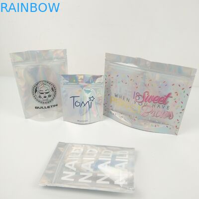 1.2c Mpet CMYK Ziplock Plastic Packing Bags VMPET Gravure For Jewelry Cosmetics
