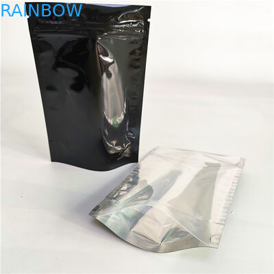 Small Black Aluminum Foil Coffee Bean Plastic Pouches Zipper Packaging Bags