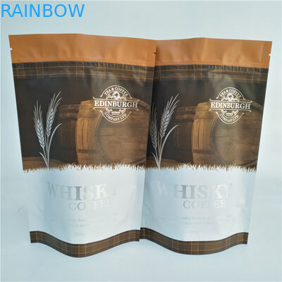 200g Matt Finish Black Ziplock Pouches Flexible Packaging Stand Up Coffee Bag Plastic Pouches