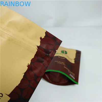 Matte Finish Gravure Printing Aluminum Foil Plastic Pouches Packaging 250g Coffee Ziplock Bag With Valve