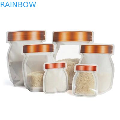 Mason Jar Pouches For CBD Seeds CBD Flower Gummies THC Indica Leaf Irregular Packing Pouches With Zipper