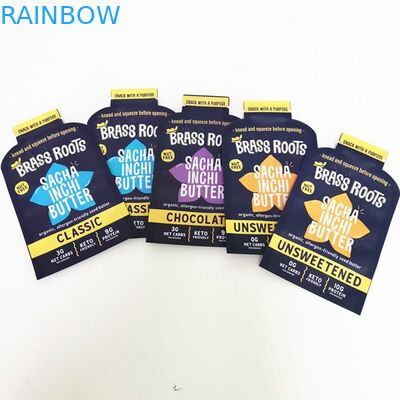 Digital Print Custom Shape Coconut Oil Sachet Mylar Food Flat Bag Snack Candy Pouch For Weeds Flower