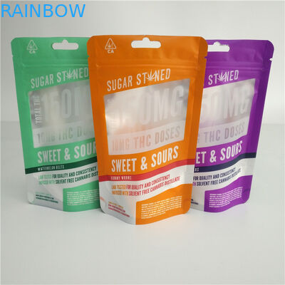 Custom Printed Hemp Oil Sliver Foil Mylar Weeds Vape Pen Pack Gummies Candy Pouches CBD Capsule Packaging Bag