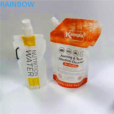 Liquid Refillable Bag With Spout And Lid For Liquid Detergent Spout Bag For Washing Powder Aluminium Spout Pouch