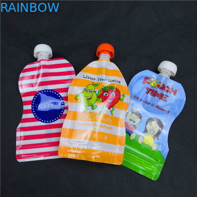 Factory wholesale 250ml white spout pouch for liquid/Custom printed liquid bag with spout