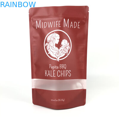 Aluminum Food Packaging Bag Matte Effect Plastic Laminated Stand Up Tea Mixed Veggies Pouch Pouches For Chips
